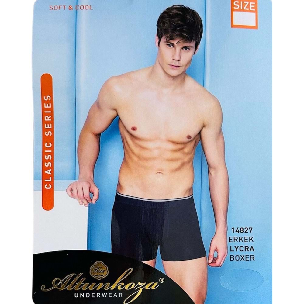 HAS ALTUN KOZA 14827 ERKEK ELASTAN BOXER - SYH M