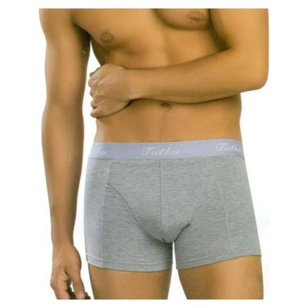 0114 TUTKU LİKRA BOXER GRİ XXL