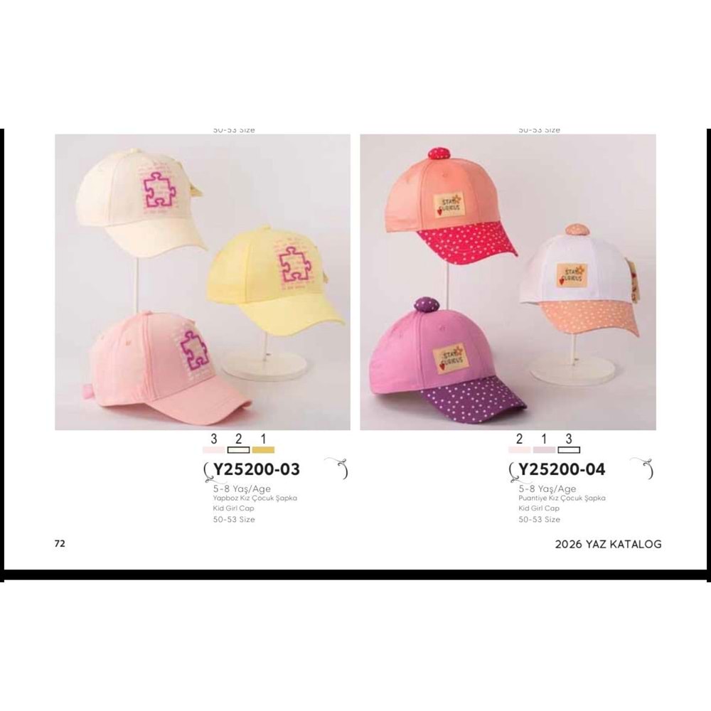 25200 KIZ ÇOCUK ŞAPKA