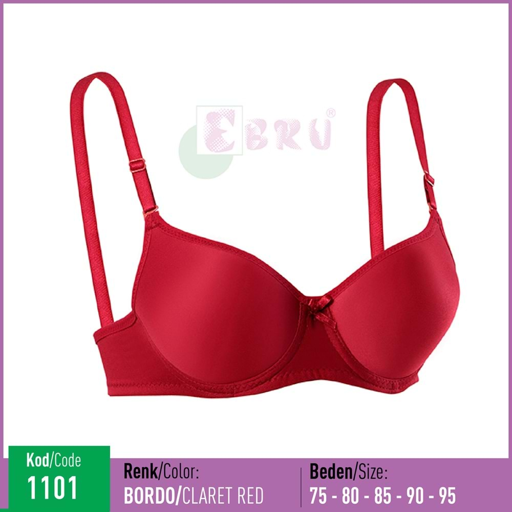 1101 EBRU SİLİKONLU BOŞ BORDO 90