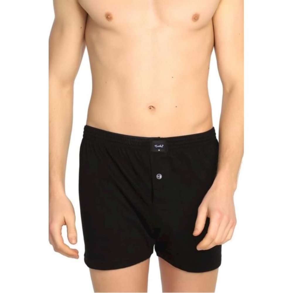 0117 TUTKU DÜZ BOXER SİYAH 3XL