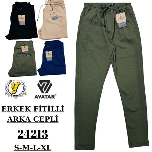 24213 AVATAR ERKEK FİTİLLİ DÜZ PAÇA