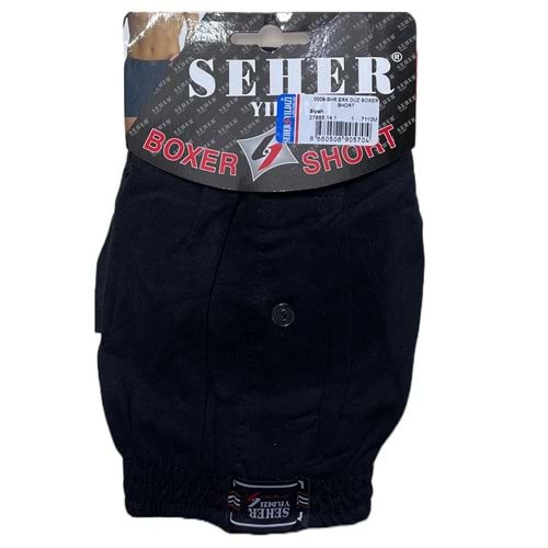 0008 SHR DÜZ BOXER SİYAH XL