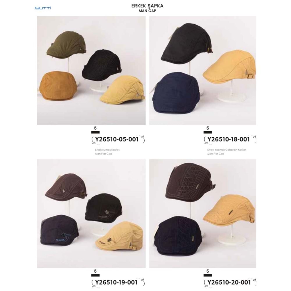 26510-19-012 YIKAMALI GABARDİN KASKET